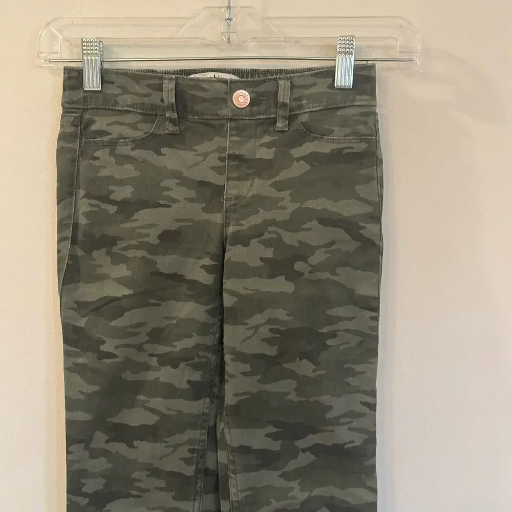 Abercrombie Kids Pull-On Jean sz 9/10 SLIM Army Fatigue Pants